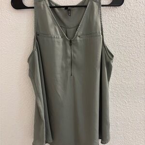 Maurices Green Cut Out Relaxed Tank Top